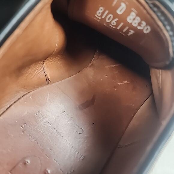 Allen Edmonds Carlyle Black Leather Plain Toe Dress Shoes Mens Size 10 D - Picture 6 of 9